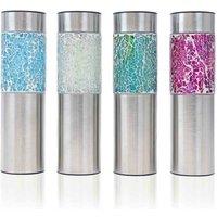 Streetwize Pack OF 4 Solar Mosaic Stake Lights, Silver