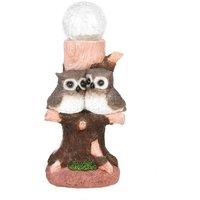 Streetwize Solar Owl Multi Colour Ball Light, Brown