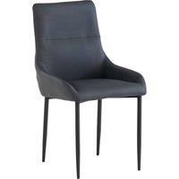 World Furniture Set Of 2 Roma Dining Chair - Blue PU Black Leg