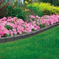 Primeur 8 x 120cm Roman Stone Border - Grey, Grey