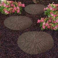Primeur 2 x Cracked Log Stepping Stone - Earth, Brown