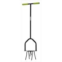 Draper Garden Heavy Duty Long Handled Tiller, Black