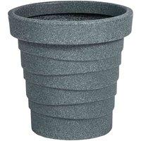 Strata Round Trojan Planter, Grey