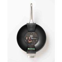 HEX GUARD 30CM WOK WITH HELPER HANDLE HAIRY BIKERS, Silver