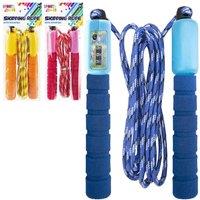 Assorted Colour Skipping Rope w/ Counter & EVA Handles, Multi