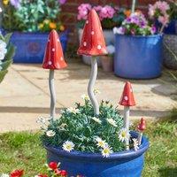 Smart Garden The Elvedon Collection Fantasy Fungus Garden Stake Ornament, Red