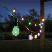 Eureka Lighting Vintage Festoon LV String Lights, Multi Coloured - Set of 10, Clear