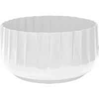 Ivyline Hudson White Corrugated Bowl Planter H15cm D30cm, White