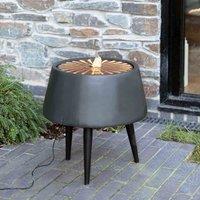 Ivyline Solis Water Feature w/ Lights on Stand - Copper, Multi