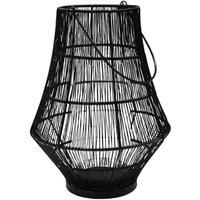 Ivyline Portofino Curve Wirework Lantern H40cm W31cm, Black