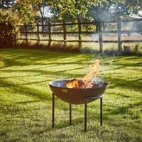 Ivyline Outdoor XL Cast Iron Fire Pit in Rust H49cm W80cm