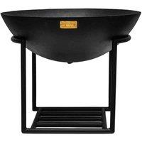 Ivyline Outdoor XL Cast Iron Fire Pit - Black H49cm W80cm, Black