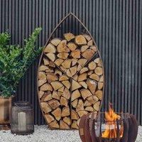 Ivyline Leaf Arch Sculptural Log Storage Natural Rust