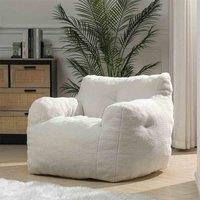 Livingandhome Ultra Soft Sponge Bean Bag Chair For Living Room Study, White