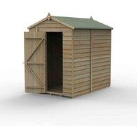 Forest Garden 4LIFE Apex Shed 5x7 - Single Door - No Window, Brown