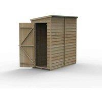 Forest Garden 4LIFE Pent Shed 6x3 - Single Door - No Windows, Brown