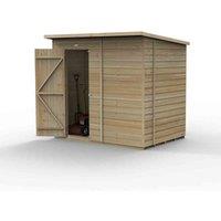 Forest Garden Beckwood 7x5 Pent Shed - No Windows -, Brown