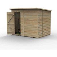 Forest Garden Beckwood 8x6 Pent Shed - No Windows -, Brown