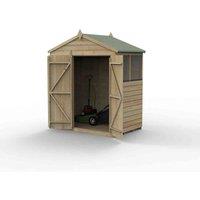 Forest Garden Beckwood 6x4 Apex Shed - 2 Windows, Brown