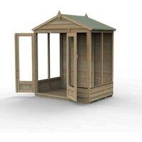 Forest Garden 4LIFE Apex Summerhouse 6x4 - Double Door - 5 Window, Brown