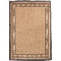 Pacific Lifestyle Natural/Black BorderDesign Rectangular Rug, Black