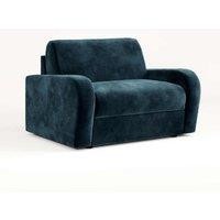Jay-Be Deco Snuggler Sofa Bed With E-sprung Mattress - Luxe Velvet Airforce, Blue