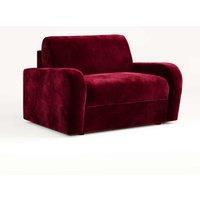 Jay-Be Deco Snuggler Sofa Bed With E-sprung Mattress - Luxe Velvet Shiraz, Red
