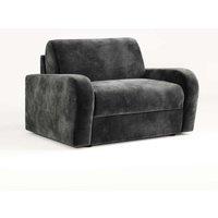 Jay-Be Deco Snuggler Sofa Bed With E-sprung Mattress - Luxe Velvet Steel, Grey