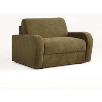 Jay-Be Deco Snuggler Sofa Bed With E-sprung Mattress - Cosy Chenille Hedge, Green
