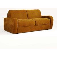 Jay-Be Deco Sofa Bed With E-sprung Mattress - Three Seater - Luxe Velvet Saffron, Gold