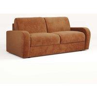 Jay-Be Deco Sofa Bed With E-sprung Mattress - Three Seater - Cosy Chenille Spice, Orange