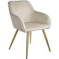 Tectake Accent Chair Marilyn w/ Armrests - Cream, Cream