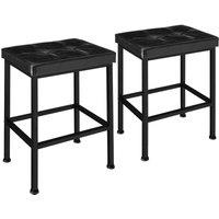 Tectake Bar Stools Bodie Set Of 2, Black