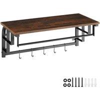 Tectake Coat Rack Westwood 66x30x27cm - Brown, Brown