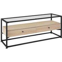Tectake Console Table Maidenhead W121.5 x D41.5 x H50.5 cm w/ 2 Shelves And 2 Drawers - Light Brown, Brown