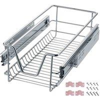 Tectake Drawer Runners w/ Drawer, 44x27x14cm - Grey, Grey