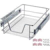 Tectake Drawer Runners w/ Drawer, 44x37x14cm - Grey, Grey