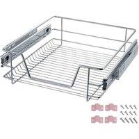 Tectake Drawer Runners w/ Drawer, 44x47x14cm - Grey, Grey