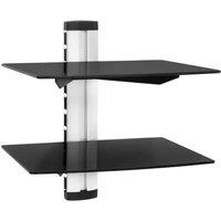 Tectake Floating Shelves w/ 2 Compartments Model 1 - Black, Black