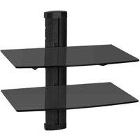 Tectake Floating Shelves w/ 2 Tiers Model 3 - Black, Black