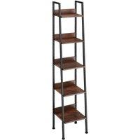 Tectake Free Standing Shelf Chatham w/ 4 To 5 Tiers, 35.5x31.5x170.5cm - Brown, Brown