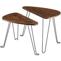 Tectake Nesting Tables Richmond Set Of 2 - Brown, Brown
