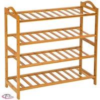 bamboo shoe rack storage stand wood wooden shelf unit organiser shelves new