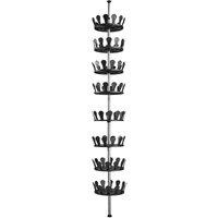 Tectake Shoe Storage Carousel Up To 48 Pairs - Black, Black