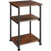Tectake Side Table Memphis 34x30x59cm - Brown, Brown