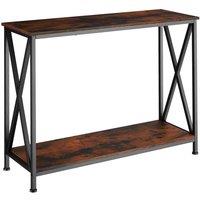 Tectake Side Table Tacoma 100x35x80.5cm - Brown, Brown