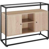 Tectake Sideboard Oldham 100 x 38 x 80,5 cm - Light Brown, Brown