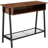 Tectake Sideboard Tralee 100x35x80.5cm w/ Slim Design And Built-in Storage - Brown, Brown