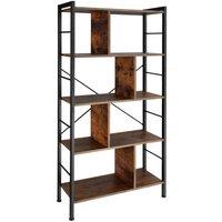 Tectake Standing Shelf Charleston 75.5x30x155cm - Brown, Brown