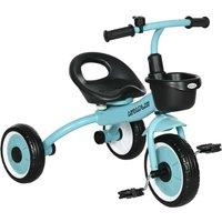AIYAPLAY Trike With Adjustable Seat Basket Kids Tricycle Blue, Blue